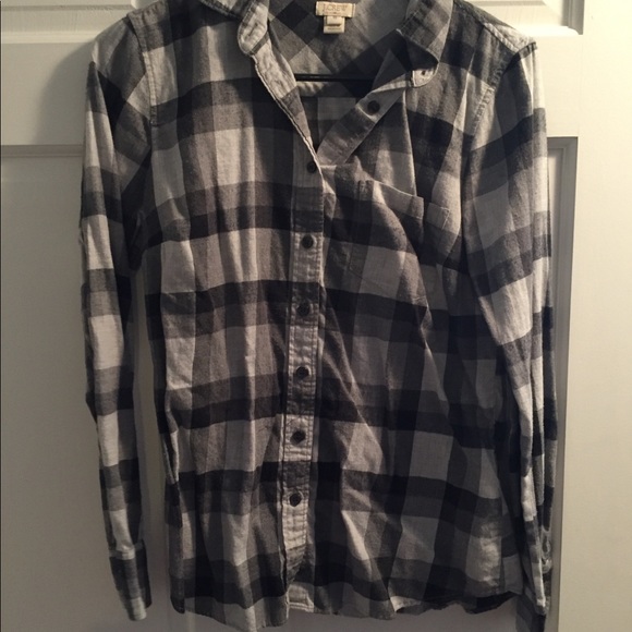 JCrew XS black and white flannel - Picture 4 of 4